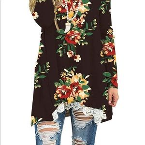 Large Long sleeve with lace hem